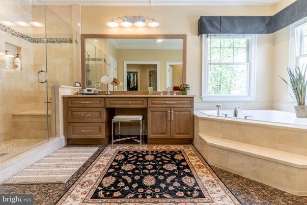 Bathroom, Dual Sink Vanities, Glass Shower, Interior