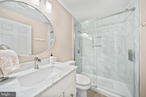 Bathroom, Glass Shower, Interior, Marble Walls