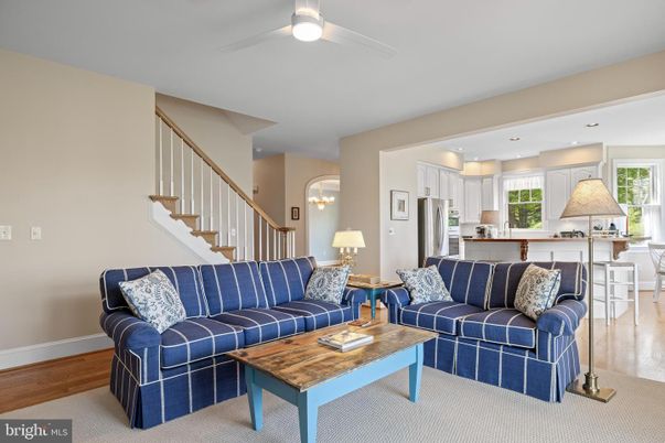 Interior, Kitchen, Living room, Recessed Lighting, Stainless Steel Appliances, Wood Texture Flooring