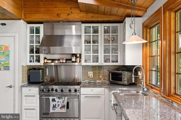 Interior, Kitchen, Pendant Lights, Stainless Steel Appliances, Wooden Ceilings