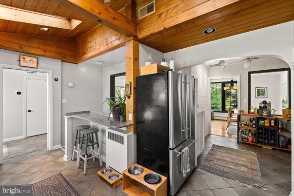 Interior, Kitchen, Recessed Lighting, Wooden Beams, Wooden Ceilings