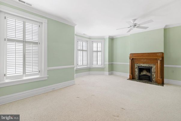 Empty room, Fireplace, Interior