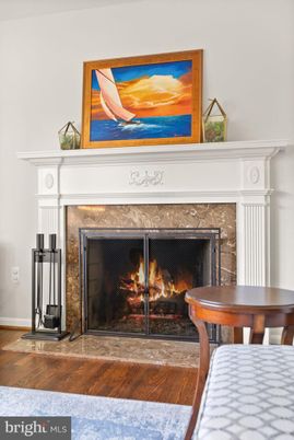 Fireplace, Interior, Wood Texture Flooring