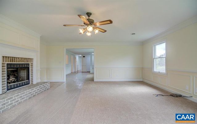 Empty room, Fireplace, Interior