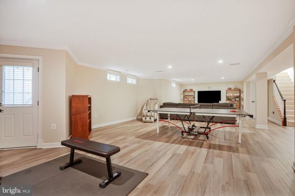 Game Room, Interior, Recessed Lighting, Wood Texture Flooring