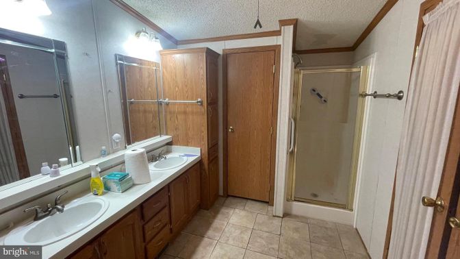 Bathroom, Dual Sink Vanities, Glass Shower, Interior