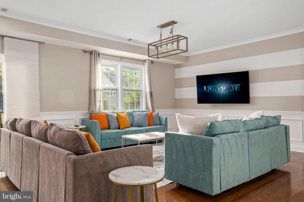 Interior, Living room, Pendant Lights, Wood Texture Flooring