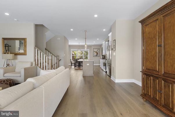 Dining room, Interior, Kitchen, Living room, Pendant Lights, Recessed Lighting, Wood Texture Flooring