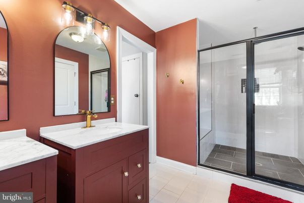 Bathroom, Dual Sink Vanities, Glass Shower, Interior