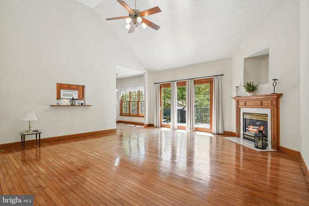 Empty room, Fireplace, Interior, Wood Texture Flooring