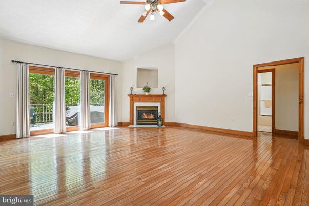 Empty room, Fireplace, Interior, Wood Texture Flooring