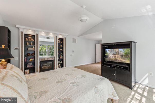 Bedroom, Fireplace, Interior
