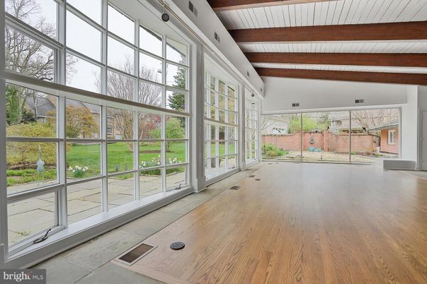 Interior, Sun Room, Wooden Beams, Wood Texture Flooring