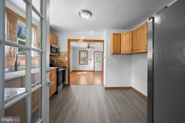 Interior, Kitchen, Wood Texture Flooring