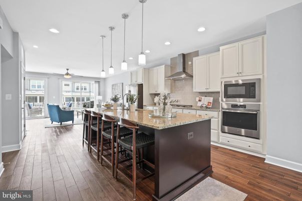 Interior, Kitchen, Living room, Pendant Lights, Recessed Lighting, Stainless Steel Appliances, Wood Texture Flooring