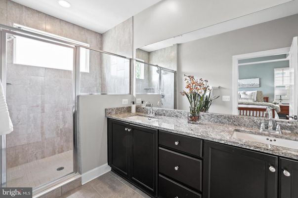Bathroom, Bedroom, Dual Sink Vanities, Glass Shower, Interior, Recessed Lighting