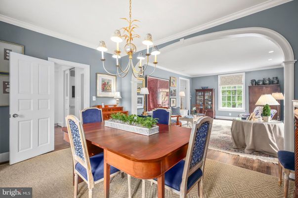 Chandelier, Dining room, Interior, Living room, Recessed Lighting, Wood Texture Flooring