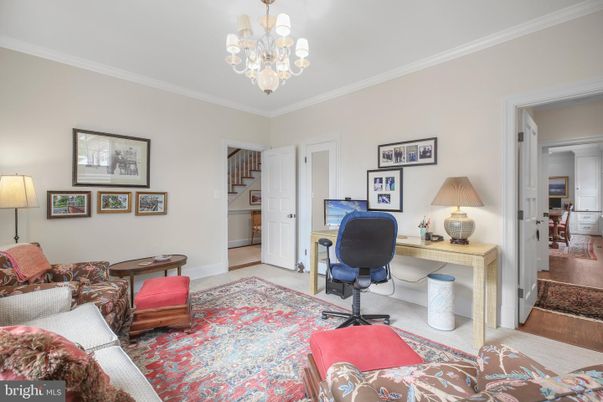 Chandelier, Home Office, Interior, Wood Texture Flooring
