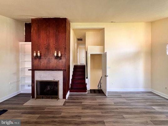 Fireplace, Interior, Wood Texture Flooring
