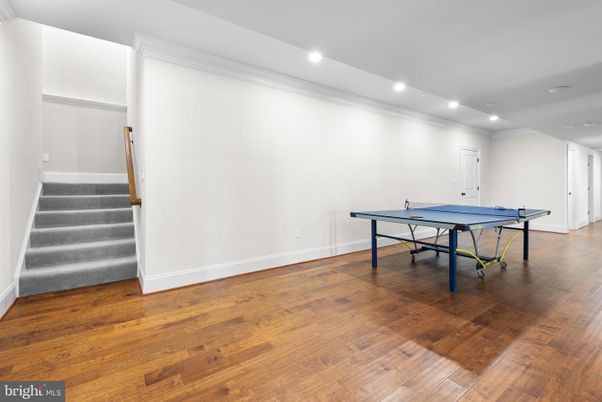Game Room, Interior, Recessed Lighting, Wood Texture Flooring