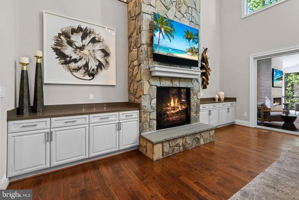 Fireplace, Interior, Wood Texture Flooring