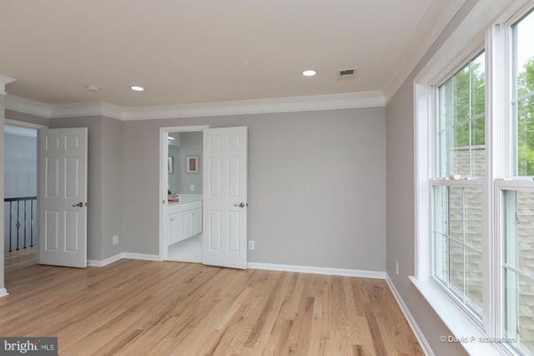 Bathroom, Empty room, Interior, Recessed Lighting, Wood Texture Flooring