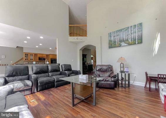 Dining room, Interior, Kitchen, Living room, Recessed Lighting, Wood Texture Flooring