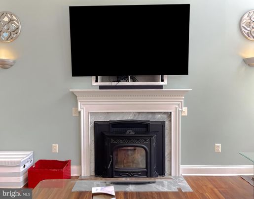 Fireplace, Interior, Wood Texture Flooring