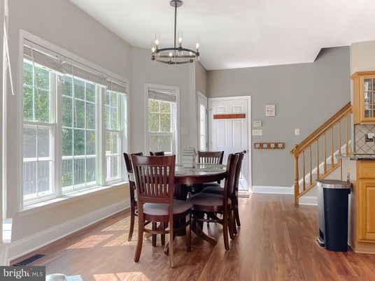 Chandelier, Dining room, Interior, Pendant Lights, Wood Texture Flooring