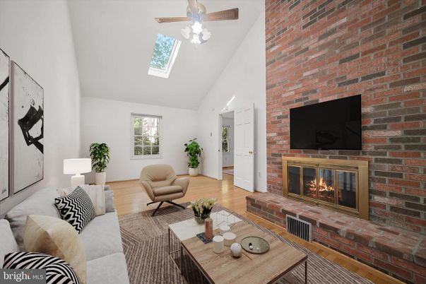 Fireplace, Interior, Living room, Stone Walls, Wood Texture Flooring