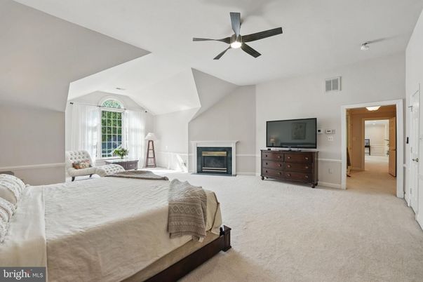 Bedroom, Fireplace, Interior