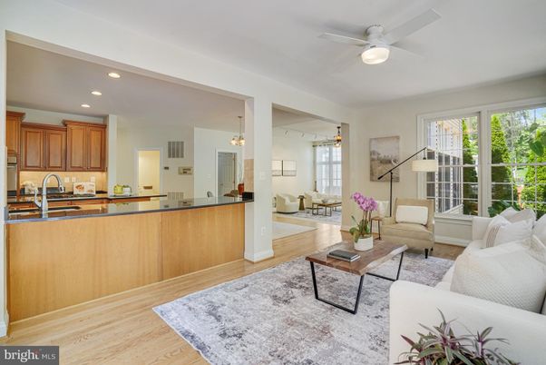 Dining room, Interior, Kitchen, Living room, Pendant Lights, Recessed Lighting, Wood Texture Flooring