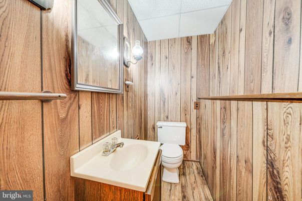 Bathroom, Interior, Wood Texture Flooring, Wooden Walls