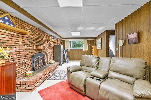 Home Theatre Room, Fireplace, Interior, Living room, Stone Walls, Wooden Walls