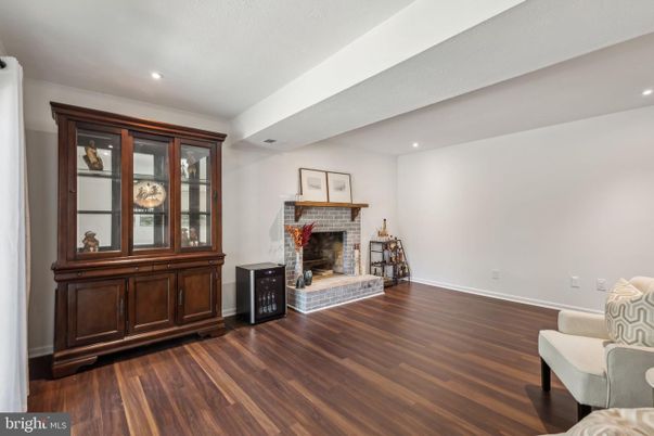 Fireplace, Interior, Recessed Lighting, Wood Texture Flooring