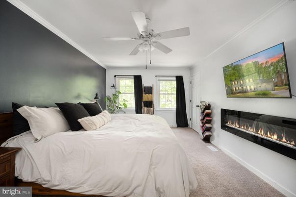 Bedroom, Fireplace, Interior