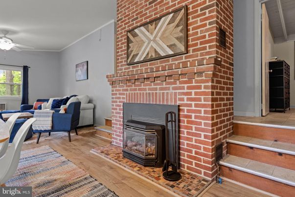 Fireplace, Interior, Stone Walls, Wood Texture Flooring