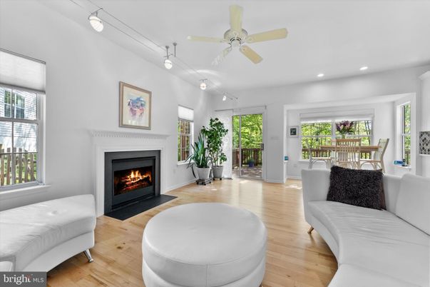 Fireplace, Interior, Recessed Lighting, Wood Texture Flooring
