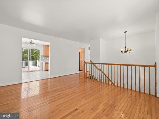 Chandelier, Empty room, Interior, Kitchen, Wood Texture Flooring