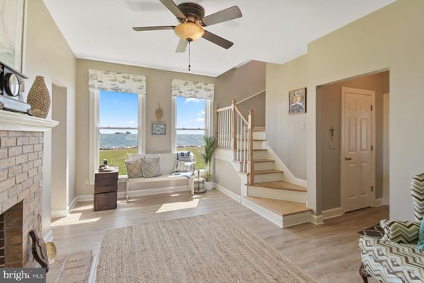 Fireplace, Interior, Water, Wood Texture Flooring