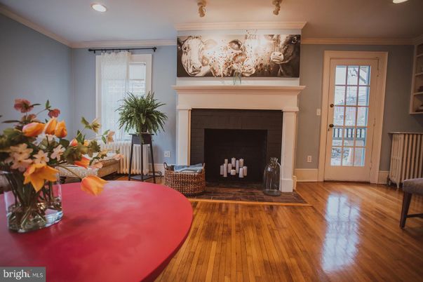 Fireplace, Interior, Recessed Lighting, Wood Texture Flooring