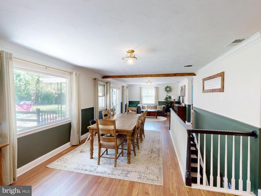 Dining room, Fireplace, Interior, Wood Texture Flooring