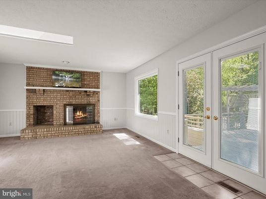 Empty room, Fireplace, Interior, Stone Walls