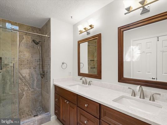 Bathroom, Dual Sink Vanities, Glass Shower, Interior