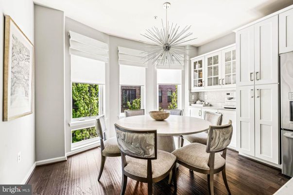 Dining room, Interior, Kitchen, Pendant Lights, Wood Texture Flooring
