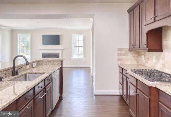 Fireplace, Interior, Kitchen, Wood Texture Flooring