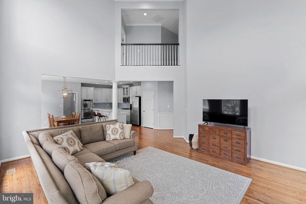 Dining room, Interior, Kitchen, Living room, Pendant Lights, Recessed Lighting, Stainless Steel Appliances, Wood Texture Flooring
