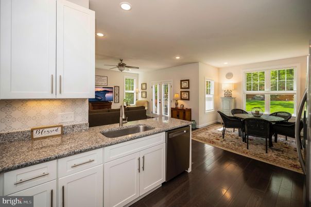 Dining room, Interior, Kitchen, Recessed Lighting, Wood Texture Flooring