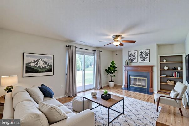 Fireplace, Interior, Living room, Wood Texture Flooring