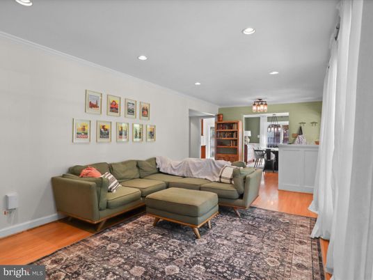 Dining room, Interior, Kitchen, Living room, Pendant Lights, Recessed Lighting, Wood Texture Flooring